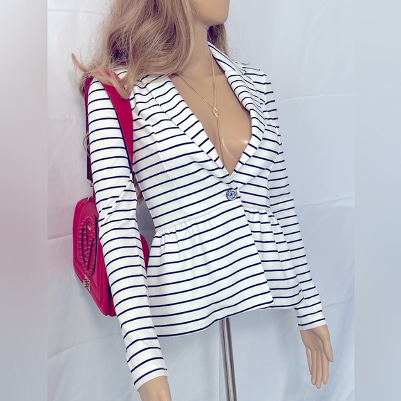 Striped Pleated Blazer - Picture 1 of 1